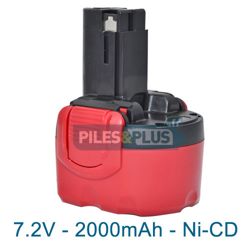 Batterie pour Bosch type 2607335587 - 7.2V NiCD 2000mAh