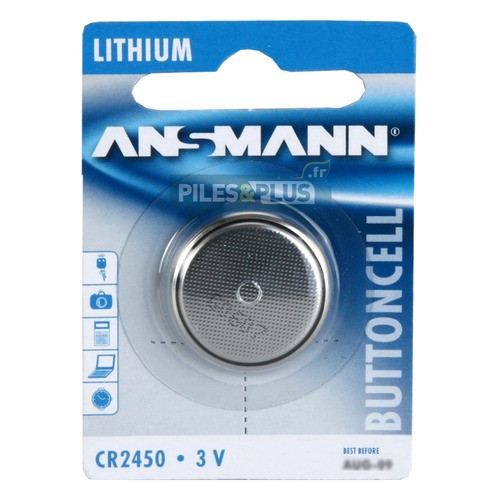 Pile bouton Lithium CR 2450 - 3 Volts