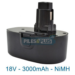 Batterie pour Black et Decker type CD18CAB - 18V NiMH 3000mAh