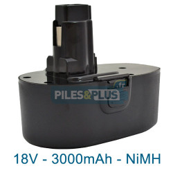 Batterie pour Black et Decker type CD18CAB - 18V NiMH 3000mAh