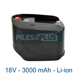 Batterie pour Bosch type 2607336208 - 18V Li-ion 3000mAh