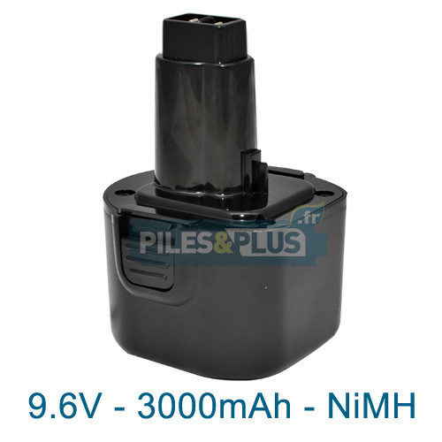 Batterie compatible pour Dewalt DE9036 - NiMh 9.6V - 3000mAh