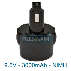 Batterie compatible pour Dewalt DE9036 - NiMh 9.6V - 3000mAh