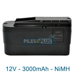 Batterie type Festool BPS 12S pour série TDK - NiMH 12V 3000mAh