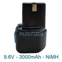 Batterie type Hitachi EB9B - 9.6V 3000mAh NiMH
