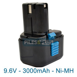Batterie type Hitachi EB9B - 9.6V 3000mAh NiMH