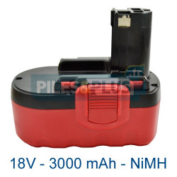 Batterie pour Bosch type 2607335680 - 18V NiMH 3000mAh