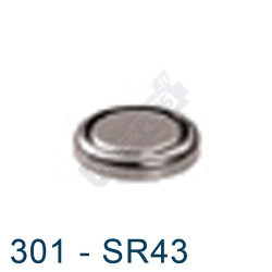 Pile montre 301 - SR43SW - pile oxyde d'argent Maxell - 1,55V