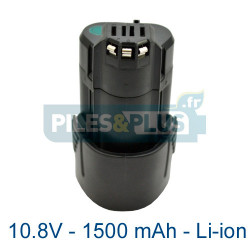 Batterie pour Bosch type 2607336014 - 10.8V Li-ion 1500mAh
