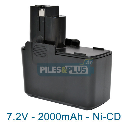 Batterie pour Bosch type 2607335031 - 7.2V NiCD 2000mAh