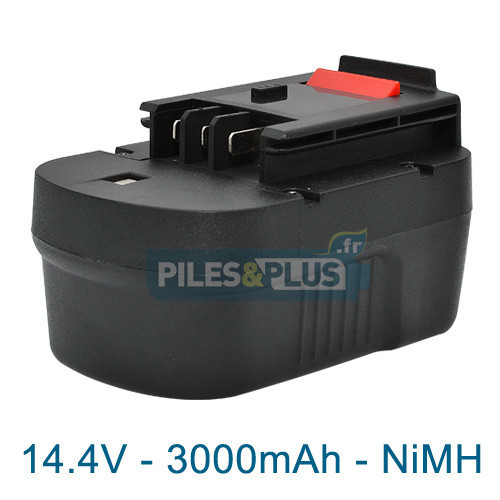 Batterie pour Black et Decker type A14 - 14.4V NiMH 3000mAh