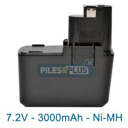 Batterie pour Bosch type 2607335032 - 7.2V NiMH 3000mAh