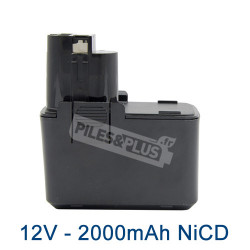 Batterie pour Bosch type 2607335151 - 12V NiCD 2000mAh