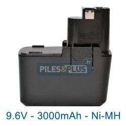 Batterie pour Bosch type 2607335254 - 9.6V NiMH 3000mAh
