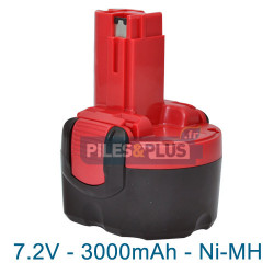 Batterie pour Bosch type 2607335437 - 7.2V NiMH 3000mAh
