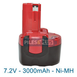 Batterie pour Bosch type 2607335437 - 7.2V NiMH 3000mAh