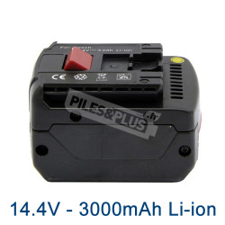 Batterie pour Bosch type 2607336078 - 14.4V Li-Ion 3000mAh