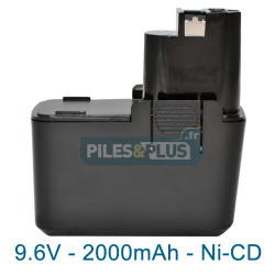 Batterie pour Bosch type 2607335152 - 9.6V NiCD 2000mAh