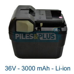 Batterie Hitachi 36V BSL3626 - 3000mAh Li-ion