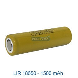 Batterie LIR18650 lithium 18650 –1500mAh 3.7V - sans PCB LG