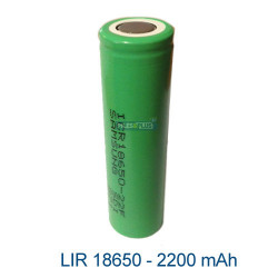 Batterie LIR18650 - 3,7v Li-ion SAMSUMG - tête plate sans PCB