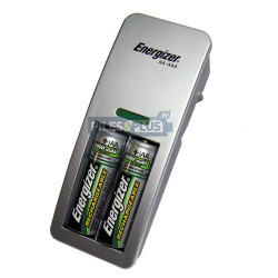 Mini chargeur de piles Energizer + 2 AA HR6 2000mAh incluses