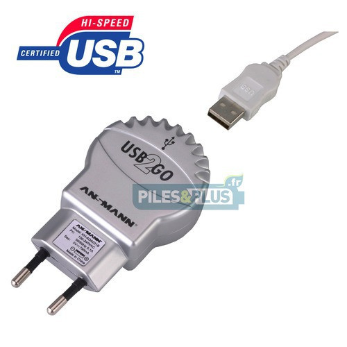 Chargeur secteur 1 port USB Ansmann pour recharger MP3 / appareil USB