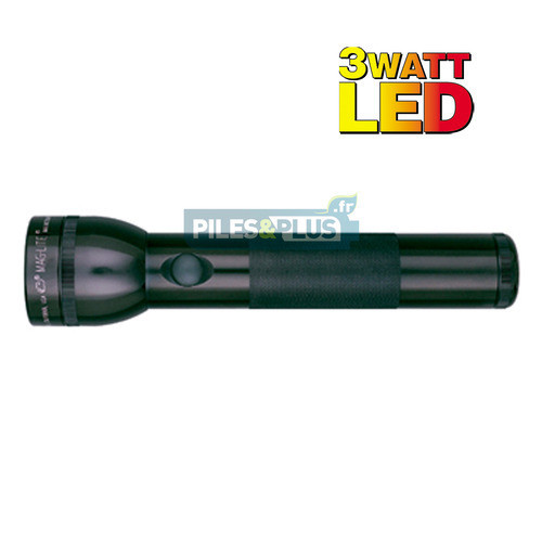 Lampe torche Maglite LED 2D noire - ML2 - 25,4cm - LED 3W
