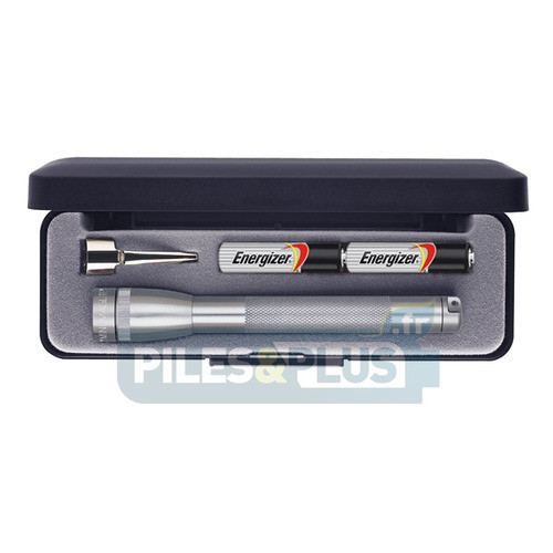 Lampe Maglite super mini AAA grise - Coffret + 2 AAA