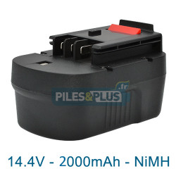 Batterie pour Black et Decker type A14 - 14.4V NiMH 2000mAh