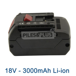 Batterie pour Bosch type 2607336235 - 18V Li-Ion 3000mAh
