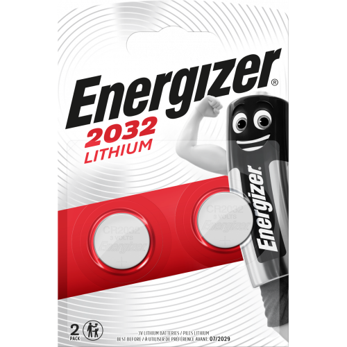 Pile bouton CR2032 - pile lithium Energizer 3V - par 2