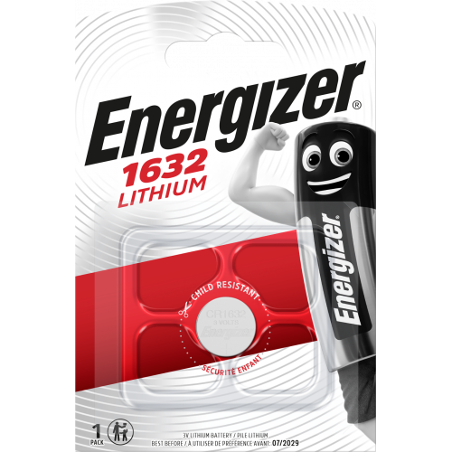 Pile bouton CR1632 - Lithium 3V Energizer