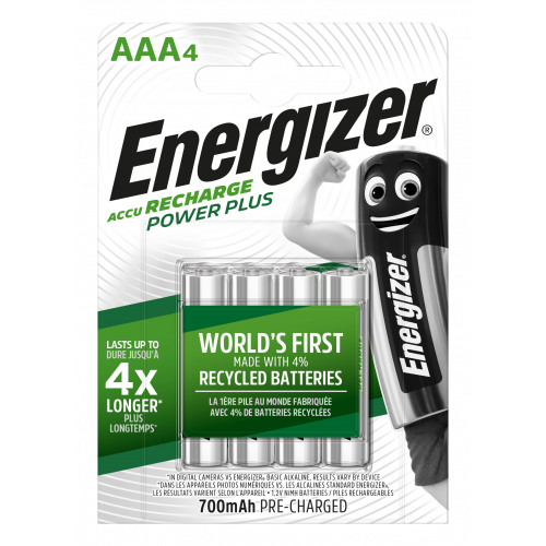 Piles rechargeables AAA - Préchargées - Energizer - par 4